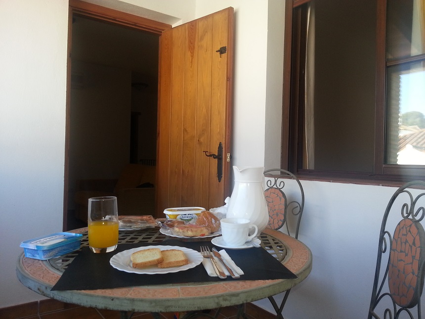 Terraza de un apartamento rural